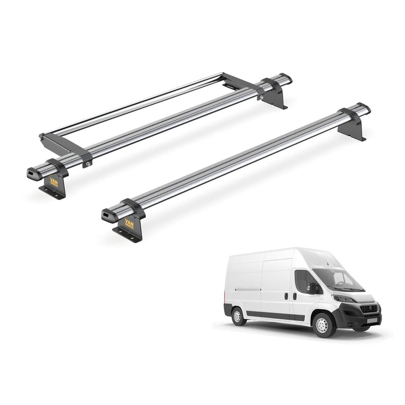 Fiat Ducato Roof Rack for 2006+ [H3 Roof] 2 Bars & Roller - Van Guard Trade