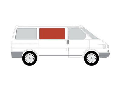 VW Transporter (1990-2003) Driver Side Fixed Window Privacy Camper Glass with Fitting Kit