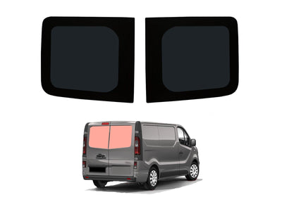 Renault Trafic (2014-) Rear Barn Door Window Privacy Camper Glass