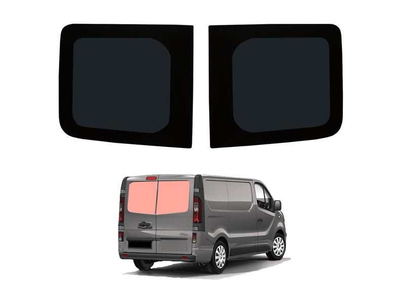 Renault Trafic (2014-) Rear Barn Door Window Privacy Camper Glass