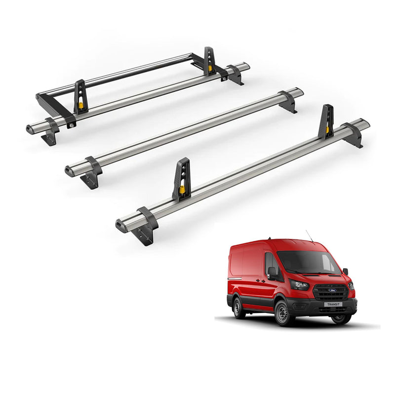 Van Guard ULTI 3 Bar Roof Rack Rear Roller for Ford Transit MK8 (2014 on) [L2H2]