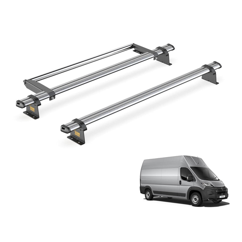 Peugeot Boxer Roof Rack for 2006+ [H3 Roof] 2x Bars & Roller - Van Guard Trade