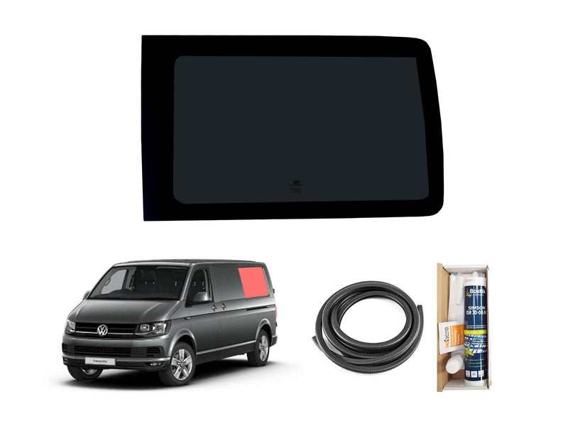 Left Hand Rear Quarter Tinted Fixed Window for VW Transporter T5 (03-15) [SWB]