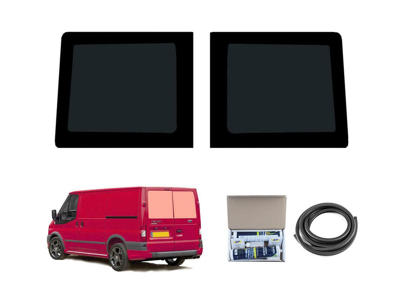 Ford Transit (2000-2014) - Rear Door Dark Tint Windows & Fitting Kit