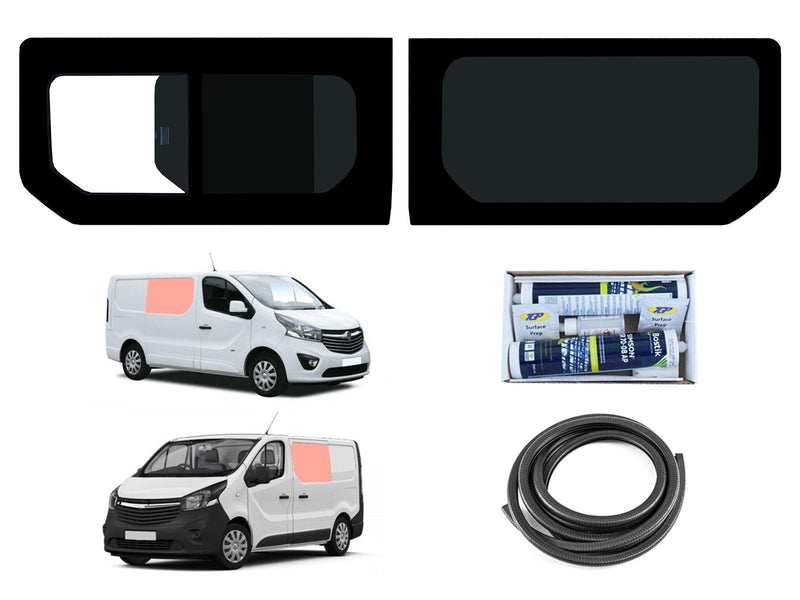 VD Glass - Vauxhall Vivaro 2014-2019 - Lh Side Open + Rh Side Fixed Tint Kit