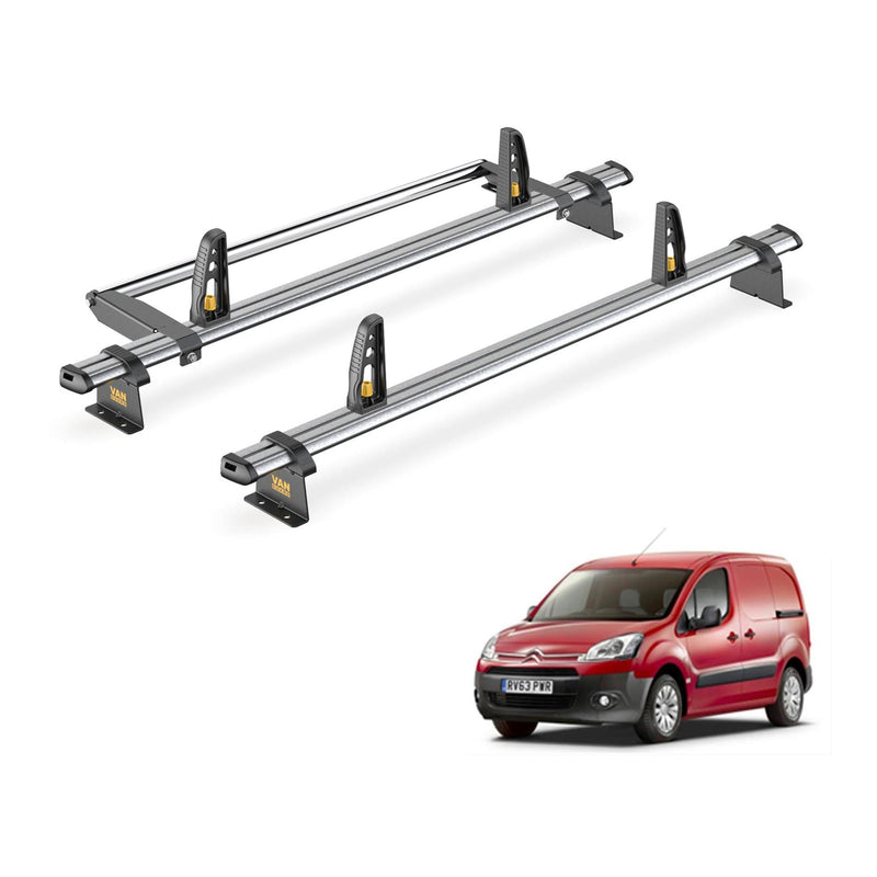 Citroen Berlingo Roof Rack for 2008-18 [L1] 2 Roof Bars & Roller Van Guard Trade