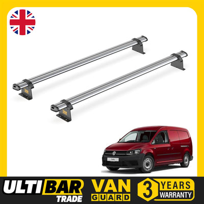 VW Caddy (2010-2015) - 2 Van Guard Ultibar Trade Roof Bars