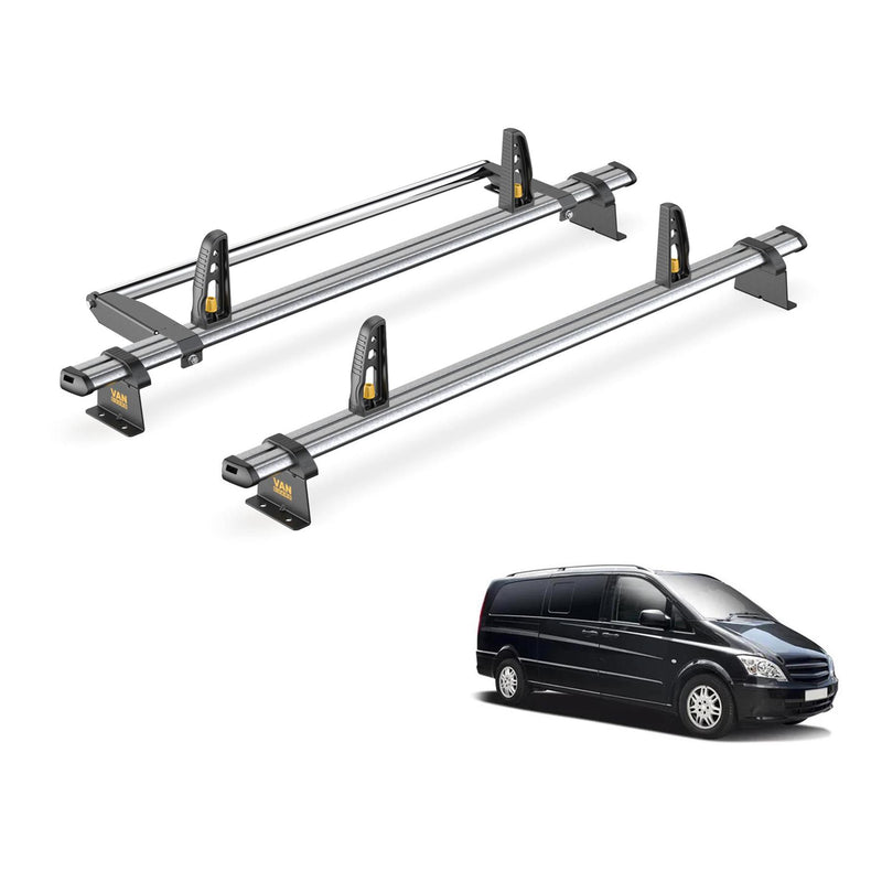 Mercedes Vito Roof Rack for 2003-2014 [X-Long] 2 Bars and Roller Van Guard Trade
