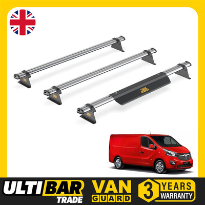 Vauxhall Vivaro (2014-2019) - 3 Van Guard Ultibar Trade Roof Bars