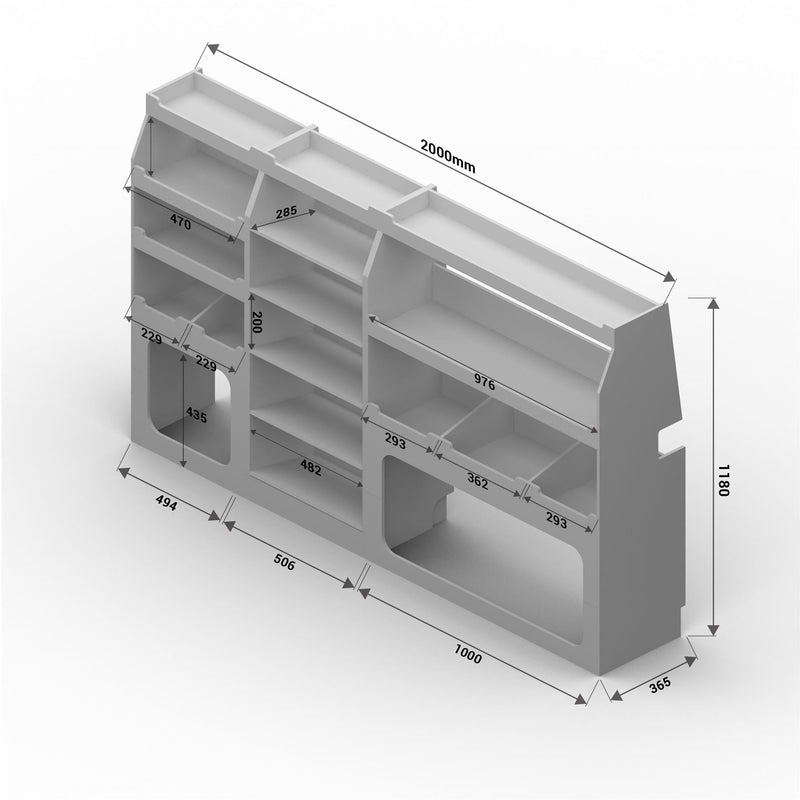 Nissan NV300 (2016-2021) Plywood Van Racking - Driver Side