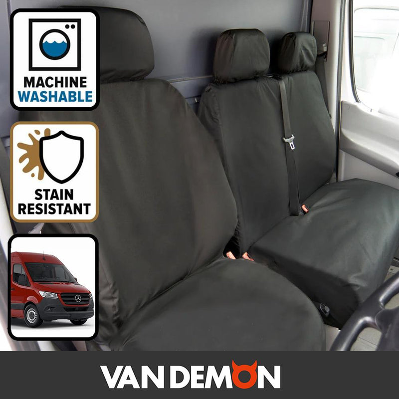Tailored Front (2018-) Row Seat Covers in Black (1+2)