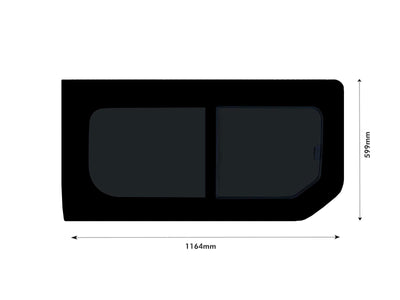 Vauxhall Vivaro (2014-2019) Driver Side Opening Window Privacy Camper Glass with Fitting Kit