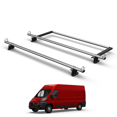 4 Bar Roof Rack & Roller For Volkswagen T5 Transporter 2002-2015