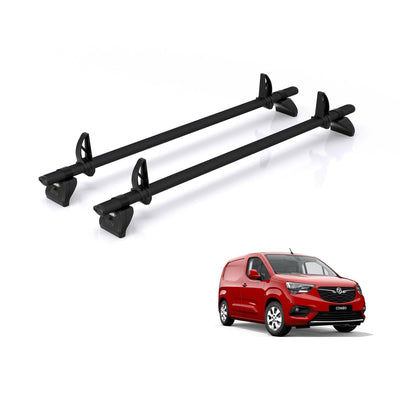 Vauxhall Combo (2018 onwards) - Rhino Kammbar Black Roof Bars