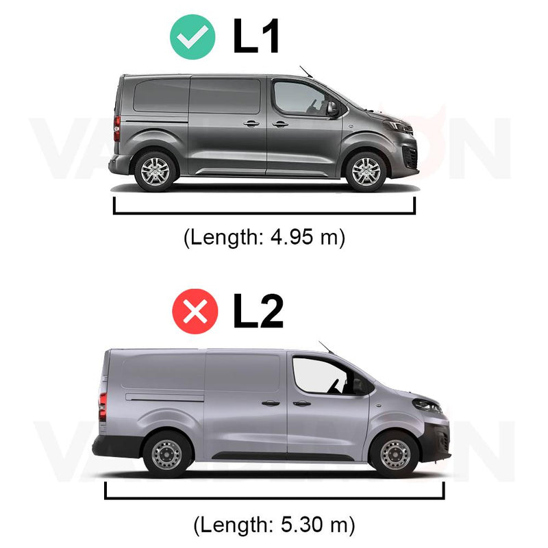 Vauxhall Vivaro (2019-) - Rhino KammRack Black Roof Rack