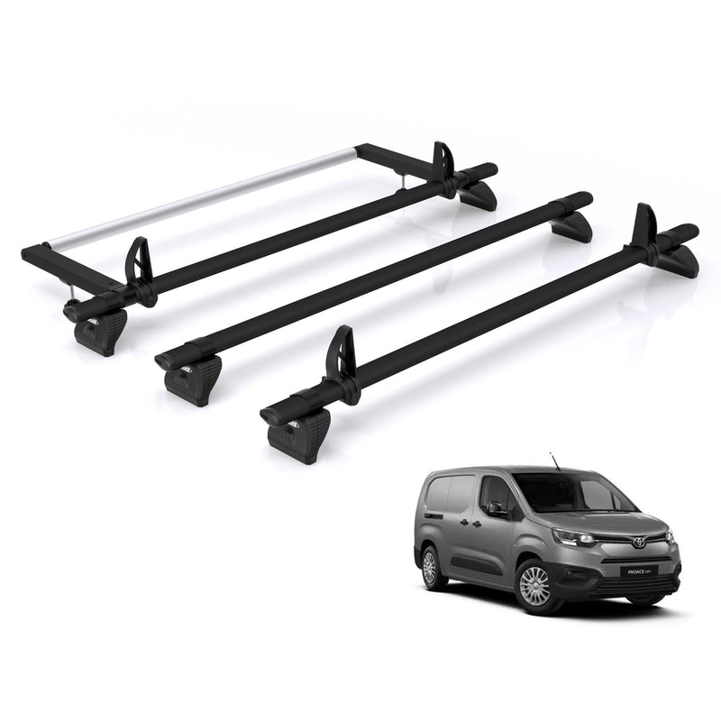 Toyota ProAce City (2020 onwards) - Rhino Kammbar Black Roof Bars