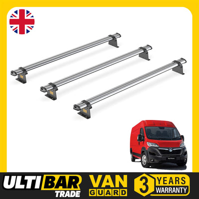 Vauxhall Movano (2010-2021) - 3 Van Guard Ultibar Trade Roof Bars