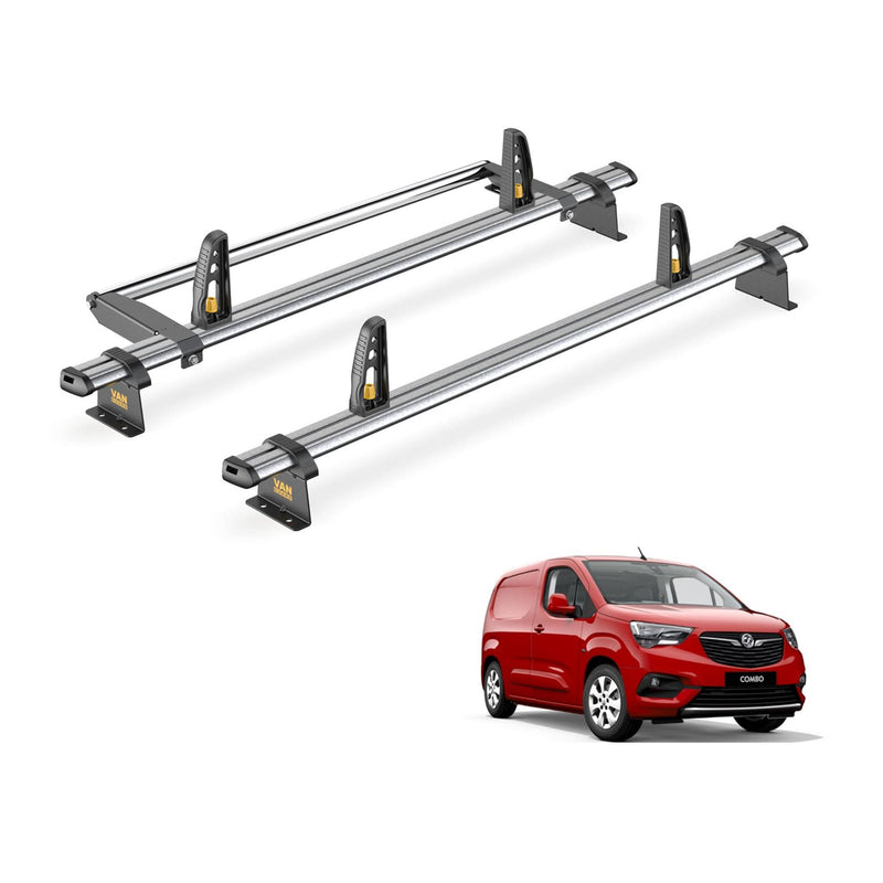 Vauxhall Combo Roof Rack for 2018+ [L1] 2x Bars & Roller Van Guard UltiBar Trade