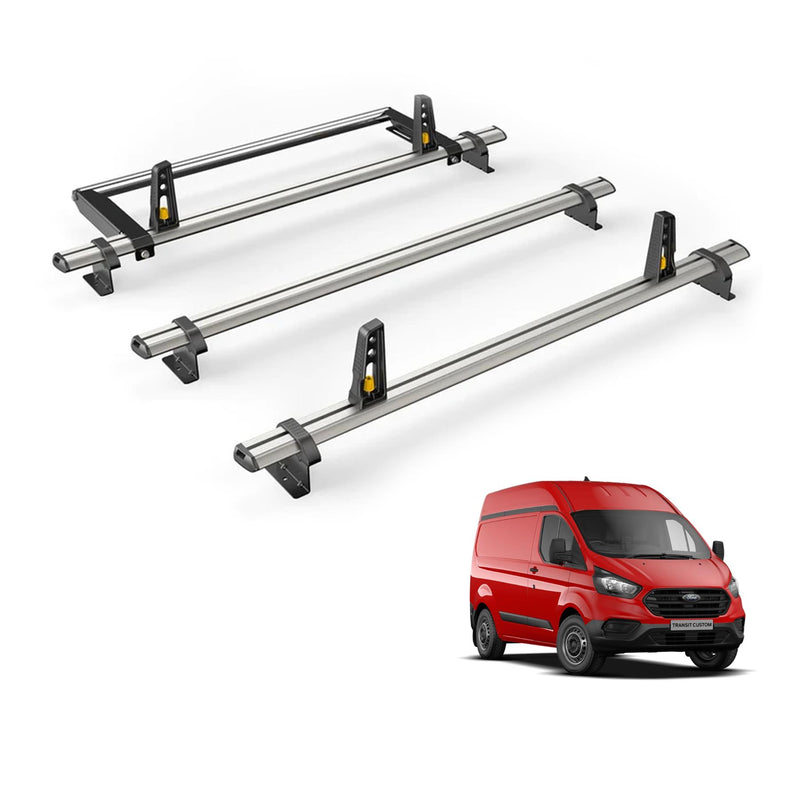 Ford Transit Custom - 3 Van Guard Ultibar Plus Roof Bars + Roller