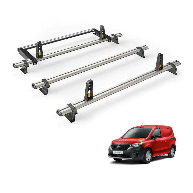 Nissan Townstar Roof Rack for 2022+ 3x Roof Bars & Roller - Van Guard Plus