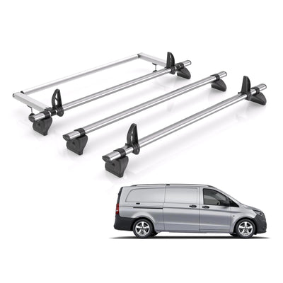 Mercedes Vito (2015 onwards) - Rhino Kammbar Fleet Roof Bars and Rear Roller