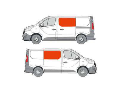VD Glass - Vauxhall Vivaro 2014-2019 - Lh Side Fixed + Rh Side Fixed Tint