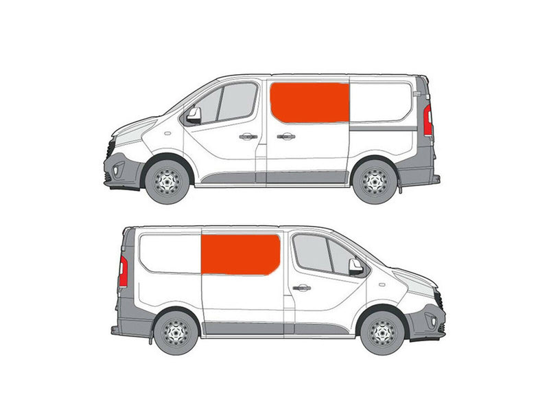 VD Glass - Vauxhall Vivaro 2014-2019 - Lh Side Fixed + Rh Side Fixed Tint