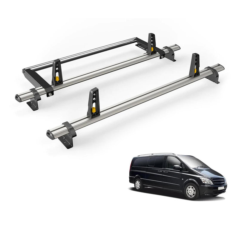 Mercedes Vito (2003-2014) - 2 Van Guard Ultibar Plus Roof Bars + Roller