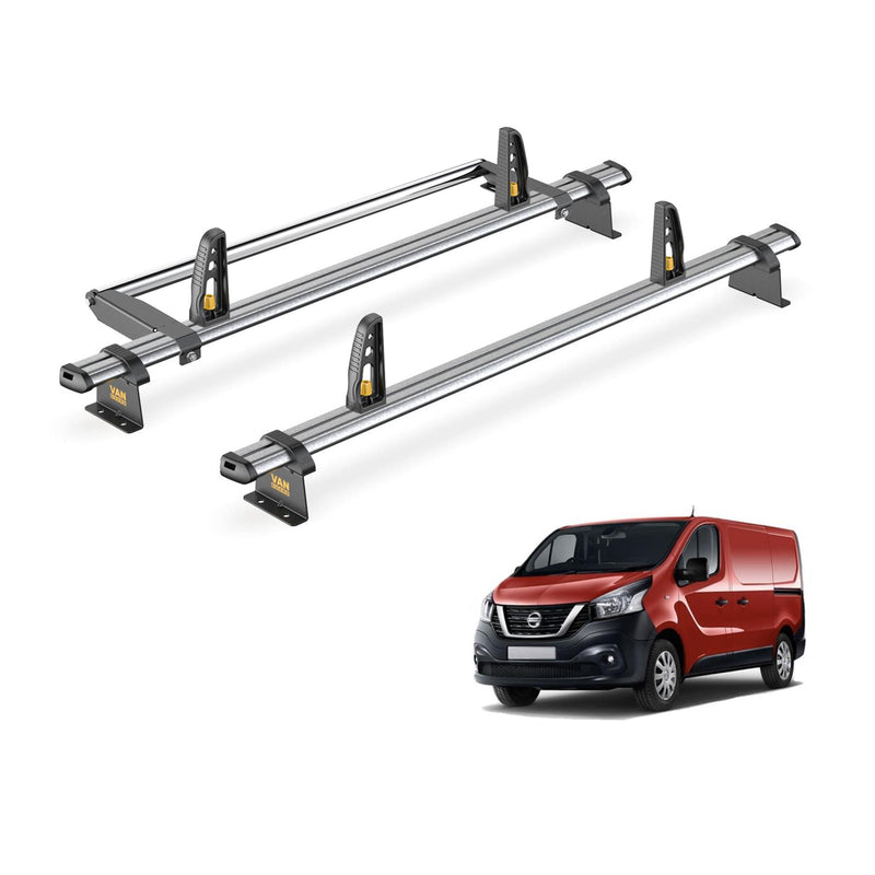Nissan NV300 Roof Rack for 2016+ 2x Bars & Roller & Loadstops Van Guard Trade