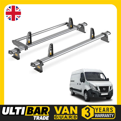 Nissan NV400 Roof Rack for 2011+ 2x Bars & Roller & Loadstops Van Guard Trade