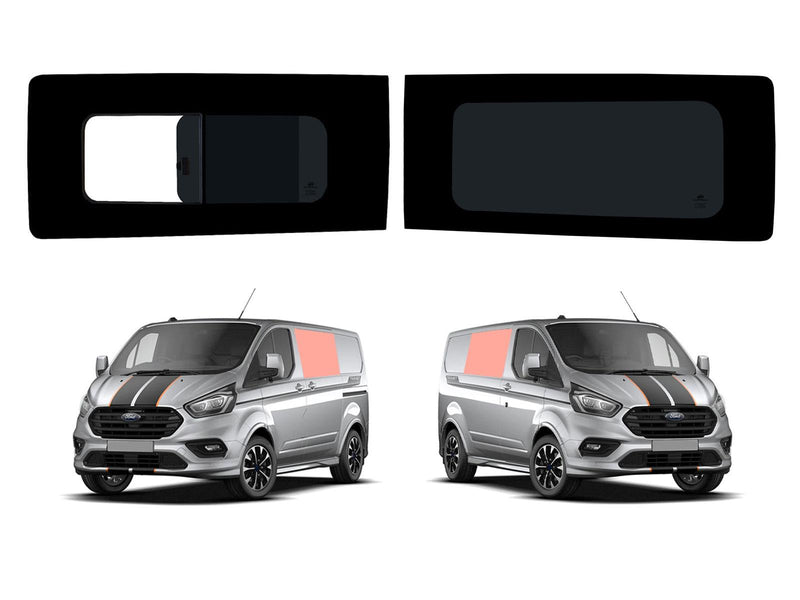 Ford Transit Custom (2013-2023) Left Side Opening Driver Side Fixed Tint Windows Camper Van Glass