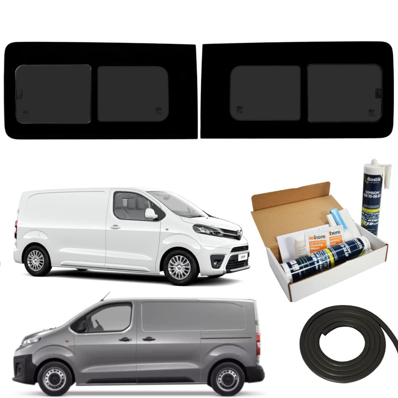 Toyota Proace (2016-) - Twin Opening Dark Tint Windows & Fitting Kit