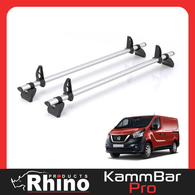 Nissan NV300 (2016-2021) - 2 Rhino Kammbar Pro Roof Bars (Aluminium)