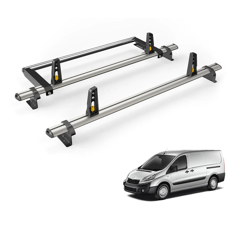 Peugeot Expert (2007-2016) - 2 Van Guard Ultibar Plus Roof Bars + Roller