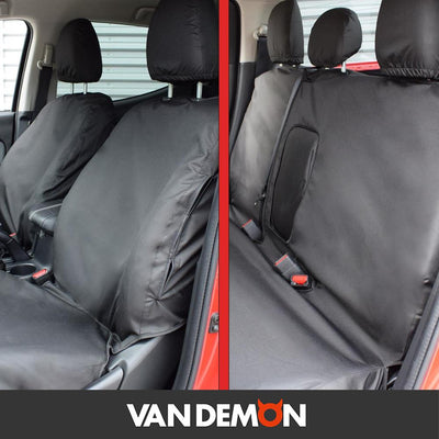 Mitsubishi L200 (2015-) - Tailored Seat Covers in Black (Front & Rear Bundle)