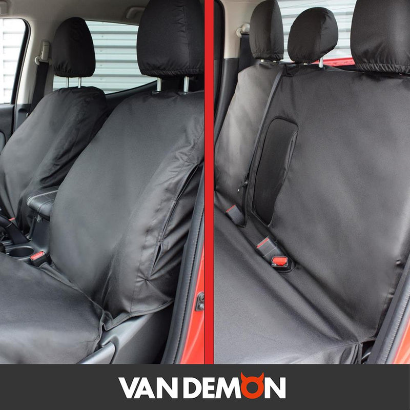Mitsubishi L200 (2015-) - Tailored Seat Covers in Black (Front & Rear Bundle)