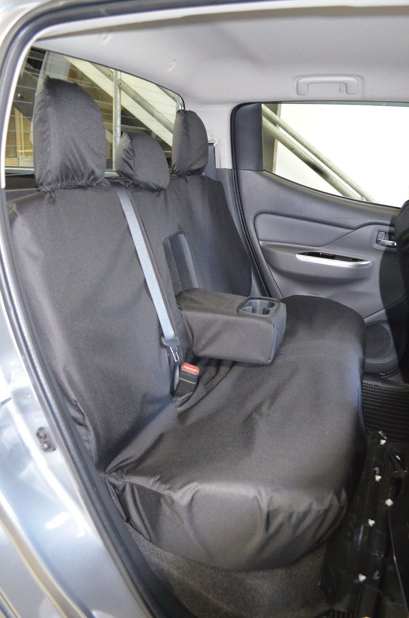 Mitsubishi L200 (2015-) - Tailored Rear Bench Seat Cover in Black