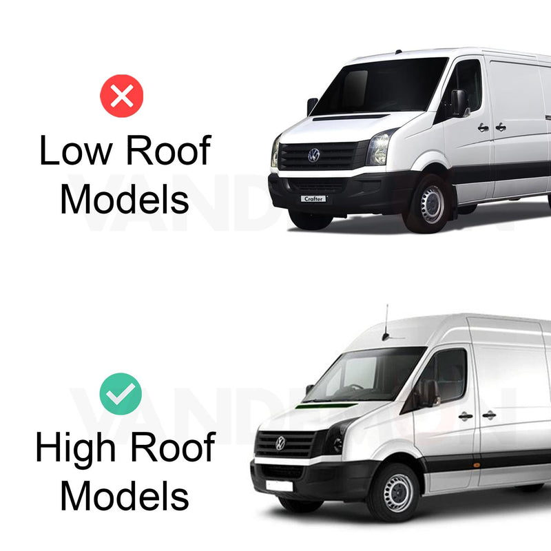 VW Crafter (2006-2017) - 2 Van Guard Ultibar Trade Roof Bars + Roller