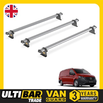 Mercedes Vito (2014-) - 3 Van Guard Ultibar Trade Roof Bars