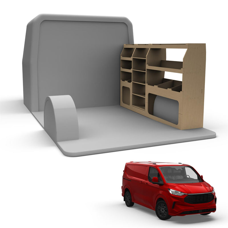 Ford Transit (2024-) Custom Plywood Van Racking - Driver Side