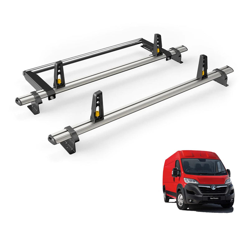 Vauxhall Movano (2010-2021) - 2 Van Guard Ultibar Plus Roof Bars + Roller