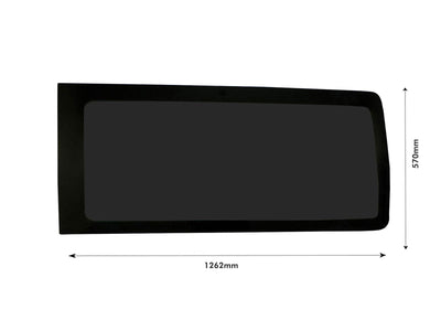 VW Transporter (2015-) Rear Left Hand Side Barn Door Window Privacy Camper Glass LWB with Fitting Kit