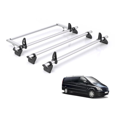 Mercedes Vito (2003-2014) - Rhino Kammbar Pro Roof Bars and Rear Roller