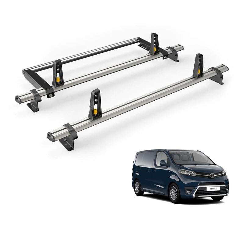 Toyota ProAce (2016-2024) - 2 Van Guard Ultibar Plus Roof Bars + Roller
