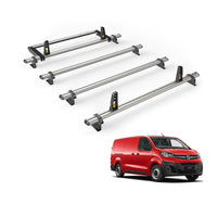 Vauxhall Vivaro (2019-) - 4 Van Guard Ultibar Plus Roof Bars + Roller