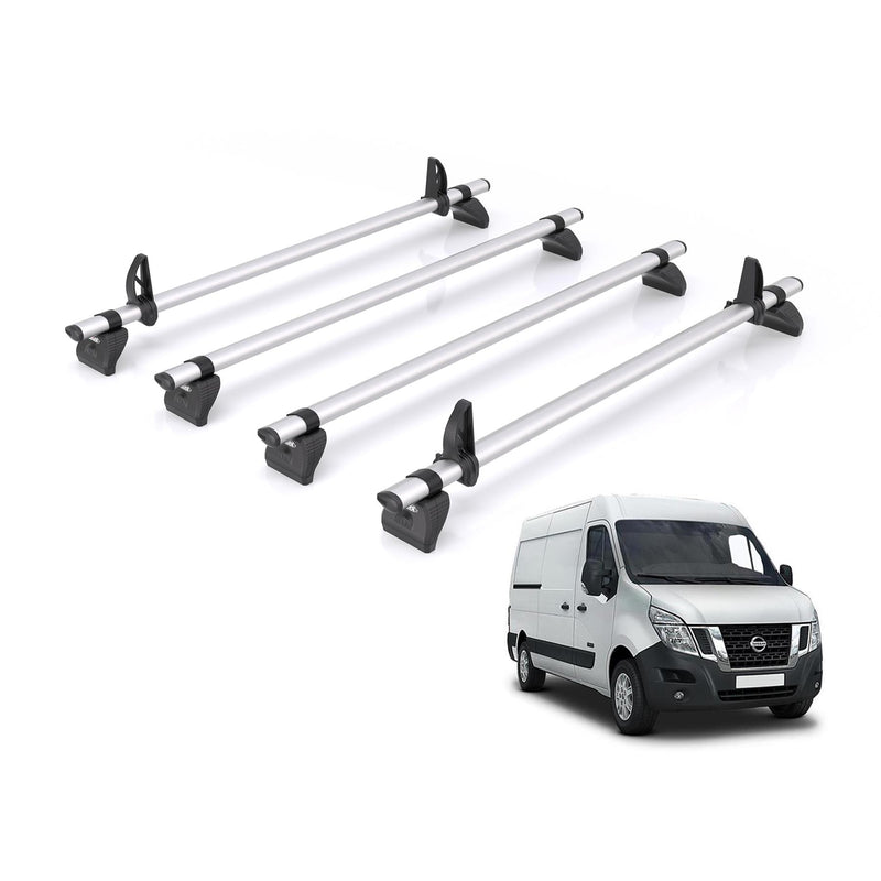 Nissan NV400 (2010-2021) - 4 Rhino Kammbar Pro Roof Bars (Aluminium)