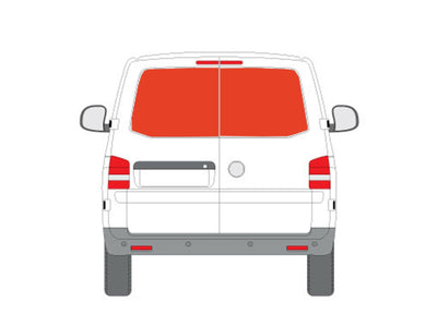 VW Transporter (T5 2003-2015) - Rear Doors Grey Curtain Kit