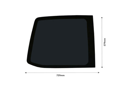 VW Transporter T5 (2003-2015) Rear Barn Door Window Privacy Camper Glass with Fitting Kit