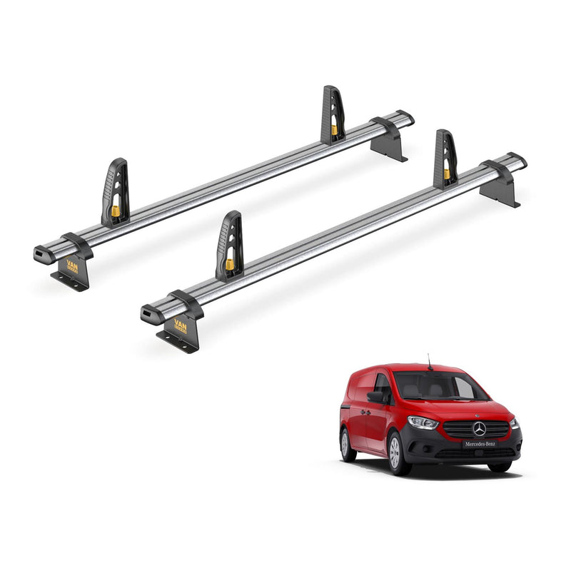 Van Guard Ulti Bar Trade + Loadstops 2 Bars Roof Rack For The Mercedes Citan 2022+