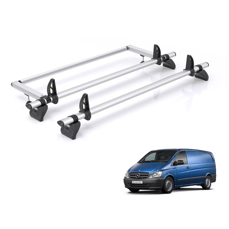 Mercedes Vito (2003-2014) - Rhino Kammbar Pro Roof Bars and Rear Roller